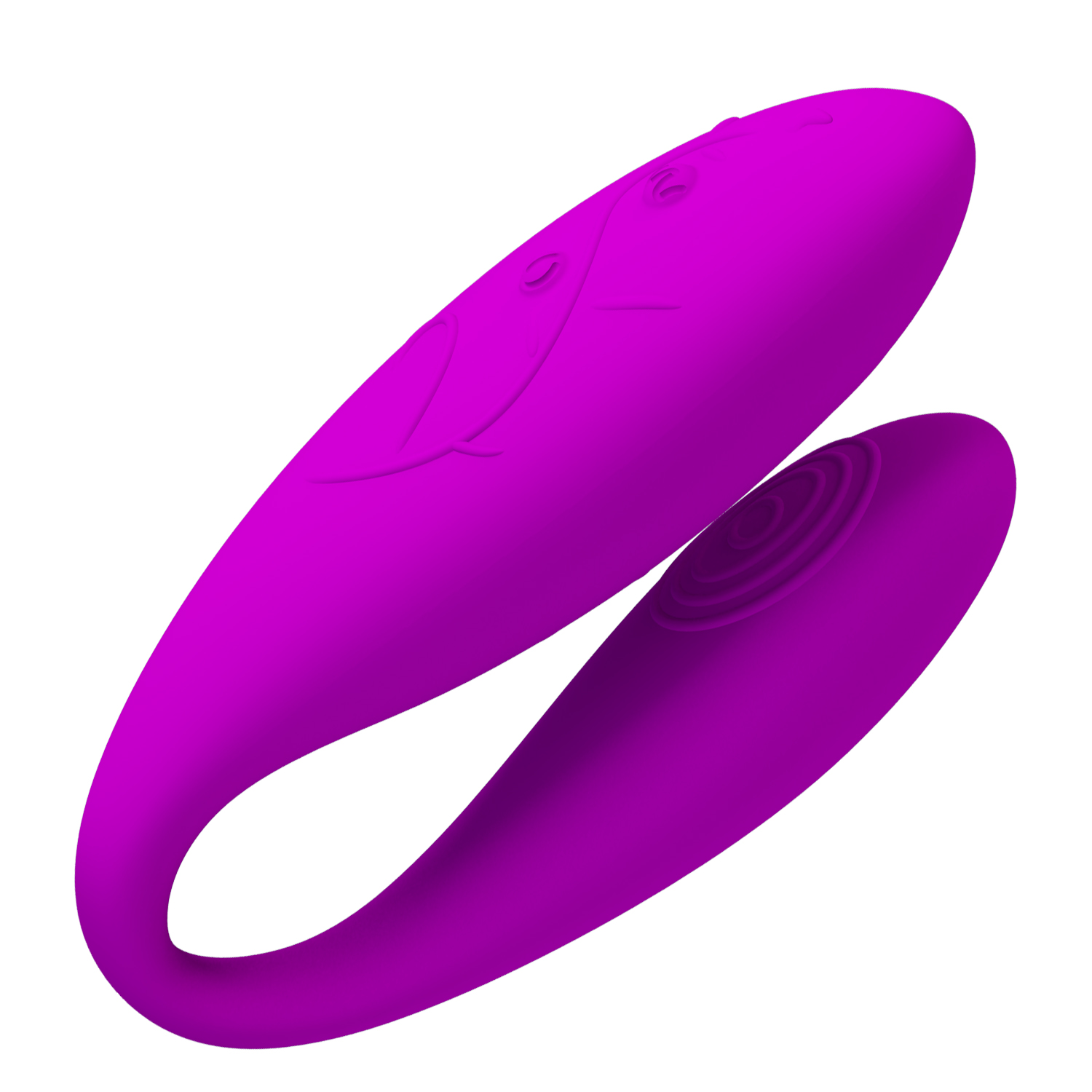 Vibrator Cuplu Chad Remote Control, 30 Moduri Vibratii, Silicon, USB, Mov, #2, Erotic24.ro