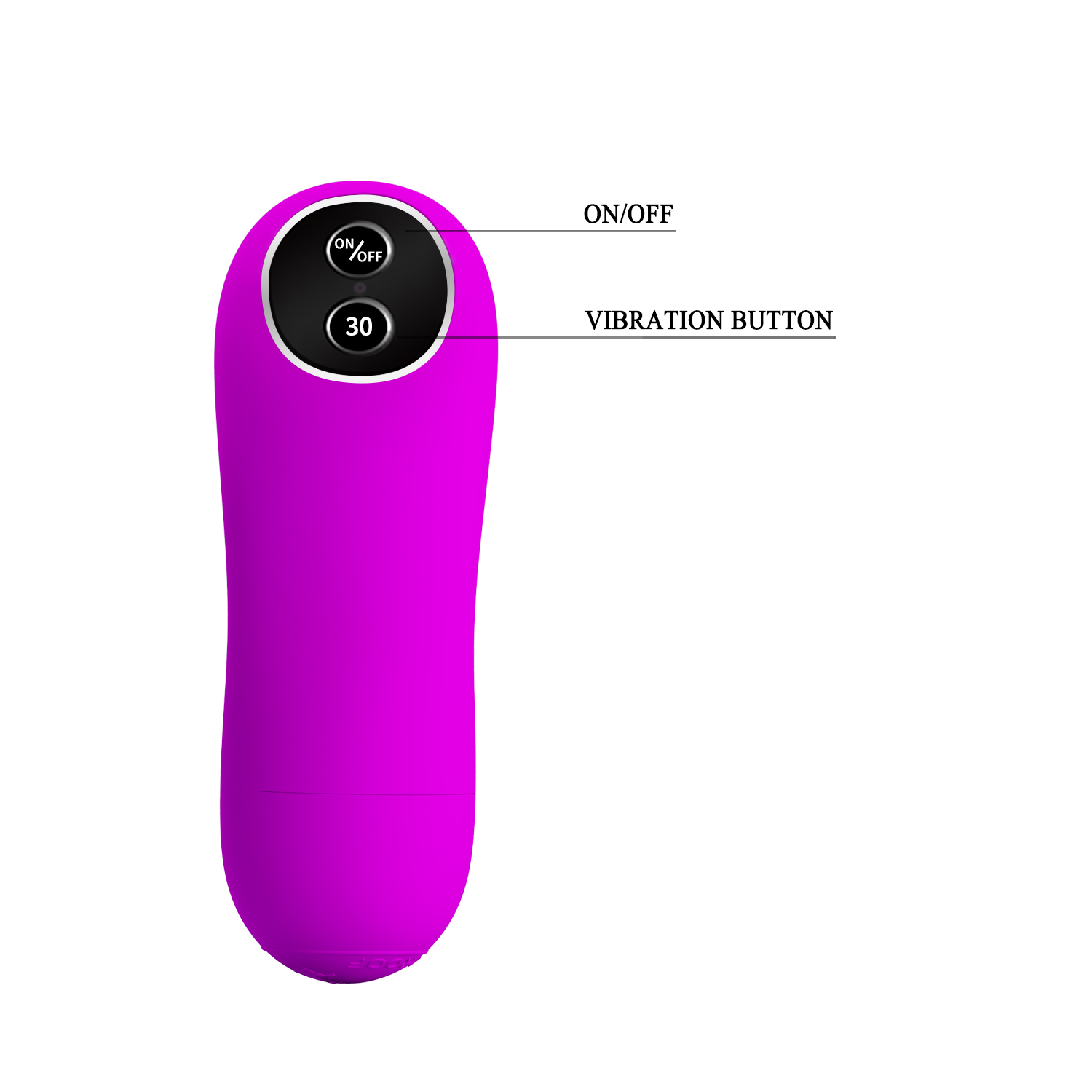 Vibrator Cuplu Chad Remote Control, 30 Moduri Vibratii, Silicon, USB, Mov, #10, Erotic24.ro