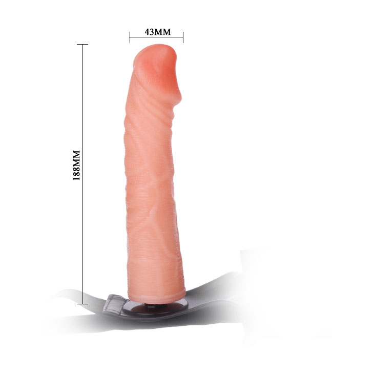 Strap On Baile Jessica, PVC, Natural, 18.8 cm, #5, Erotic24.ro