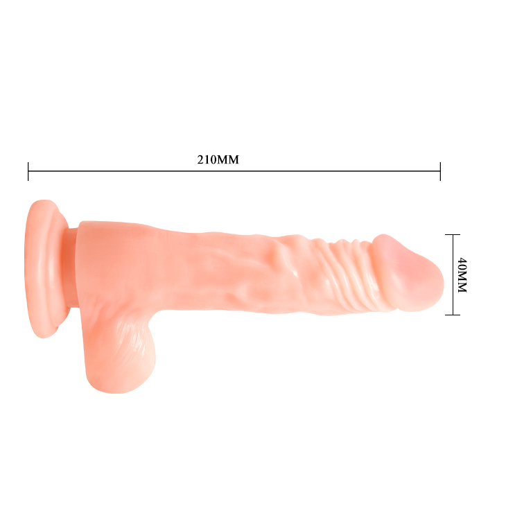 Vibrator Realist Multispeed cu Telecomanda, TPR, Natural, 21.6 cm, Nr. 6, Erotic24.ro