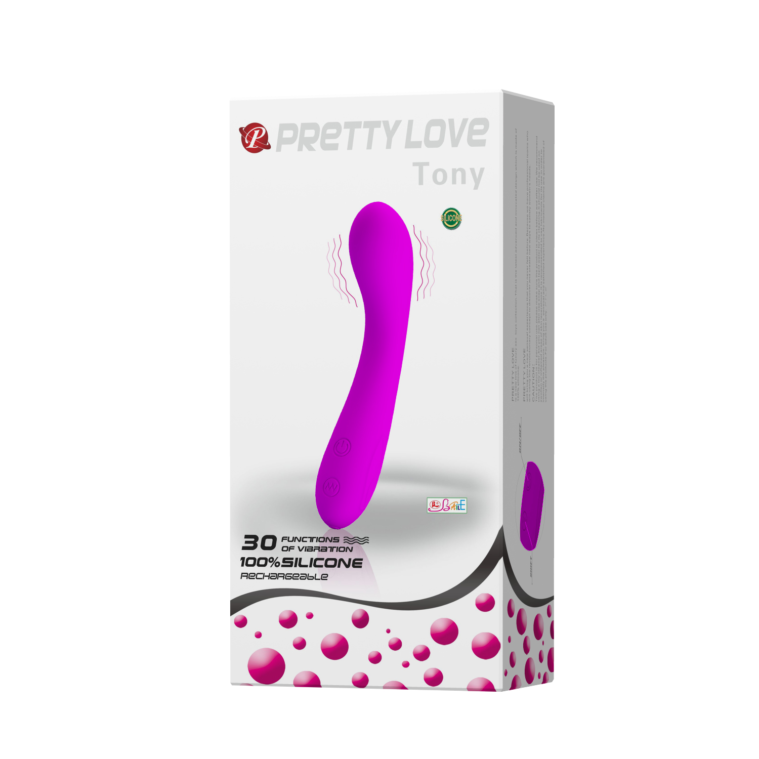 Vibrator Pretty Love Tony, 30 Moduri Vibratii, Silicon, Mov, 15.5 cm, Nr. 10, Erotic24.ro