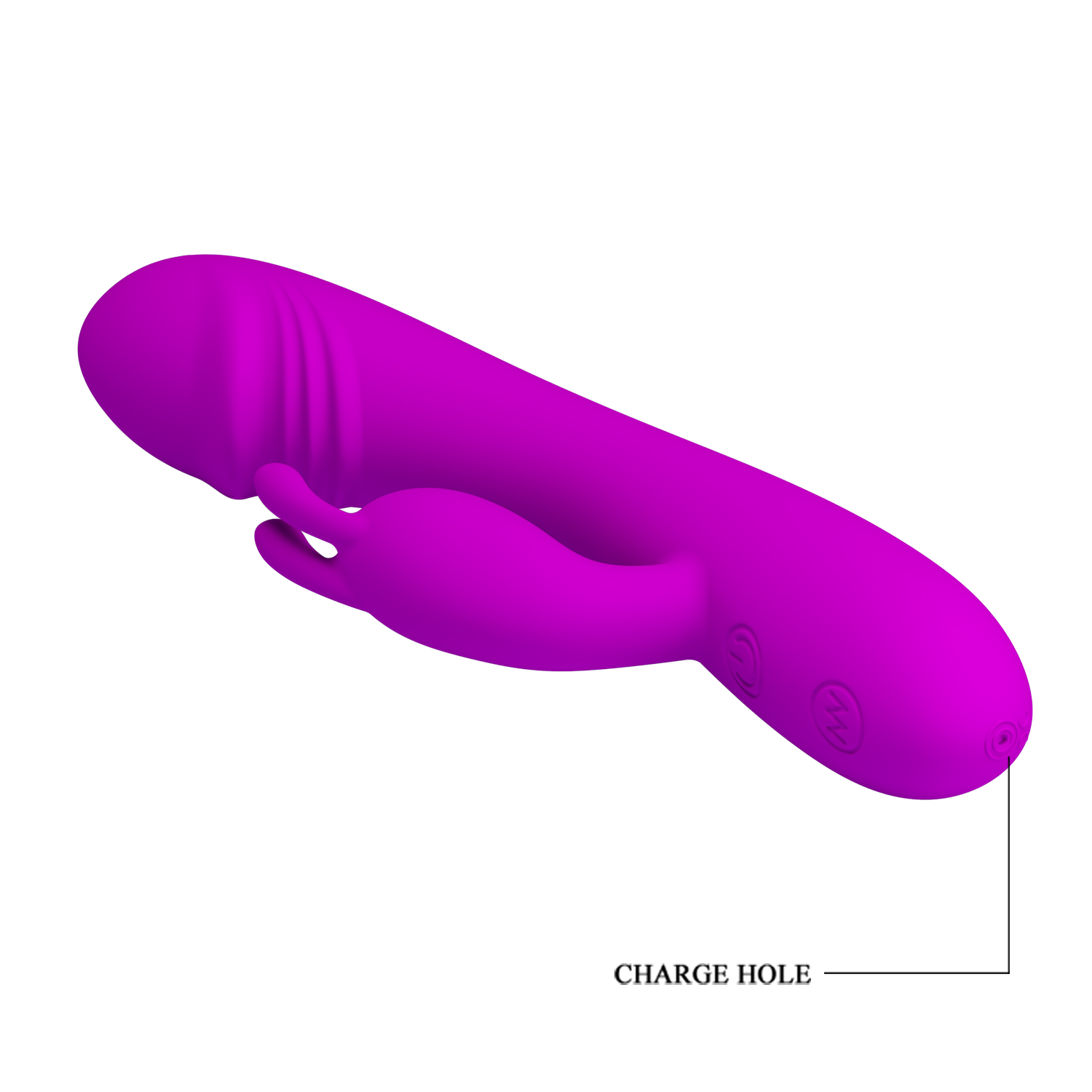 Vibrator Iepuras Hunter, 30 Moduri Vibratii, Silicon, USB, Mov, 17 cm, Nr. 7, Erotic24.ro