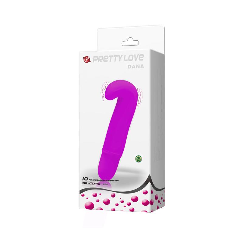 Mini Vibrator Dana 10 Moduri Vibratii Silicon Roz 10.5 cm, Nr. 7, Erotic24.ro