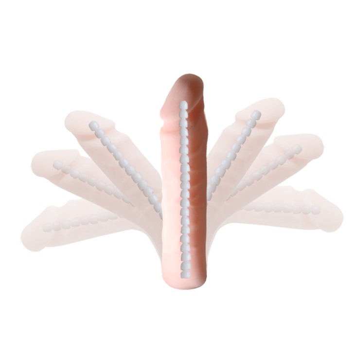 Strap-on Mildred Ultra Passionate cu Dildo, TPR, Natural, 22 cm, Nr. 4, Erotic24.ro