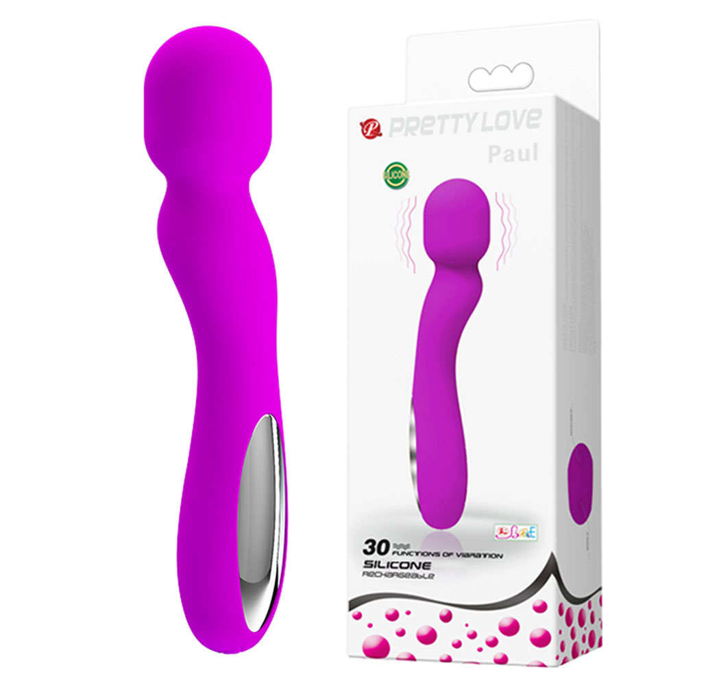 Vibrator Masaj Paul, 30 Moduri Vibratii, Silicon, USB, Roz