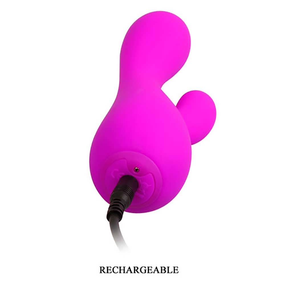 Vibrator Rabbit Smart Simon Senzor de Presiune Aer Silicon Mov USB 18 cm, Nr. 4, Erotic24.ro