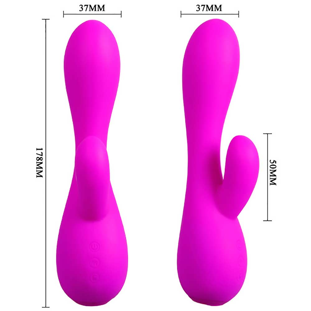 Vibrator Rabbit Smart Simon Senzor de Presiune Aer Silicon Mov USB 18 cm, Nr. 3, Erotic24.ro