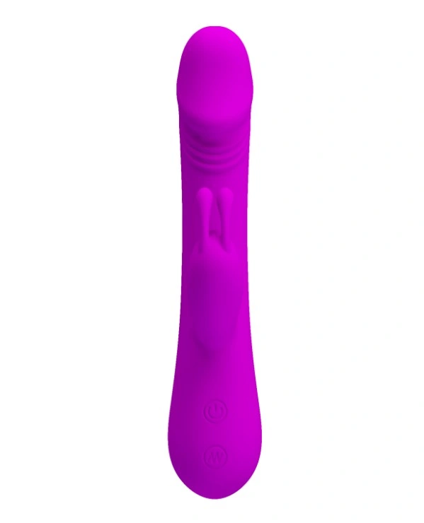 Vibrator Iepuras Clement, 30 Moduri Vibratii, Silicon, Mov, 21 cm, Nr. 2, Erotic24.ro