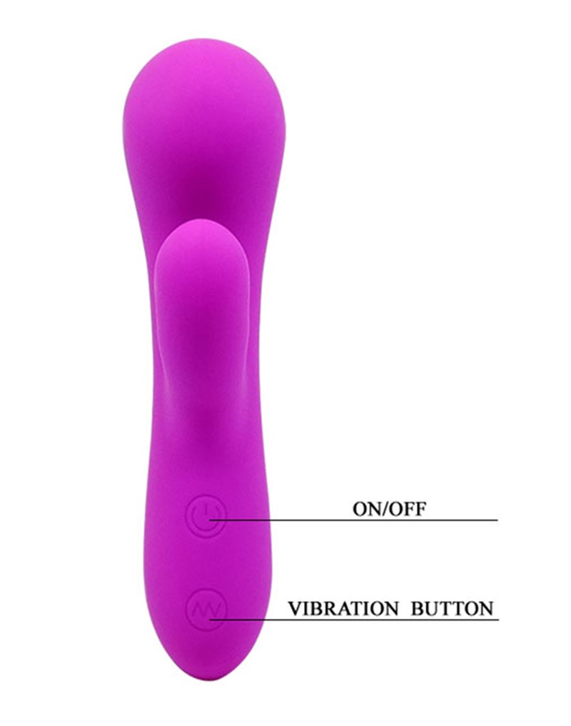 Vibrator Pretty Love Berger, 30 Moduri Vibratii, Silicon, USB, Mov, 14.5 cm, #11, Erotic24.ro