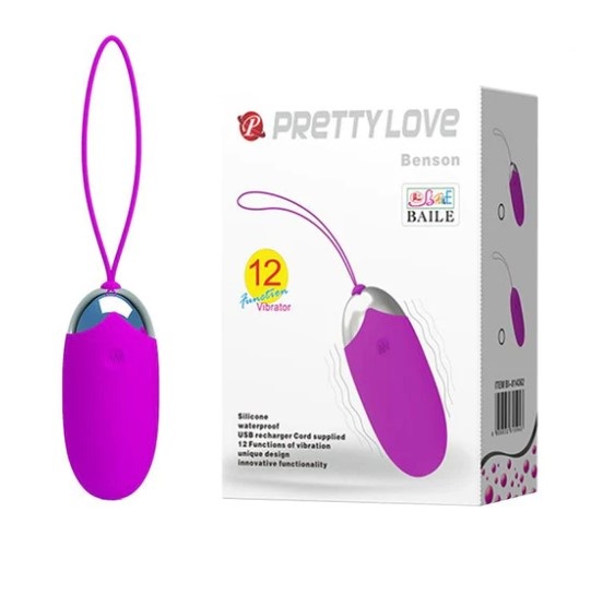 Ou Vibrator Benson, 12 Moduri Vibratii, Silicon, USB, Mov, Nr. 4, Erotic24.ro