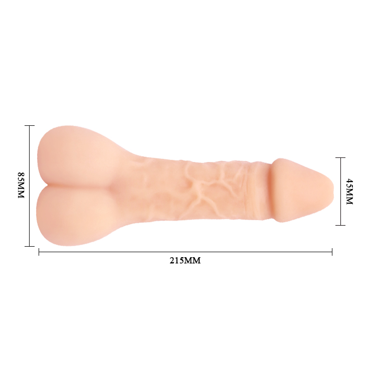 Prelungitor Penis Masturbator Bigger Man, TPR, Natural, 21.5 cm, Nr. 5, Erotic24.ro