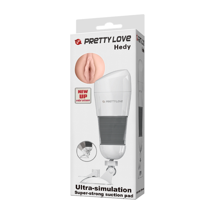 Masturbator Pretty Love Hedy Pussy cu Vibratii, Ventuza Detasabila, Natural, #11, Erotic24.ro