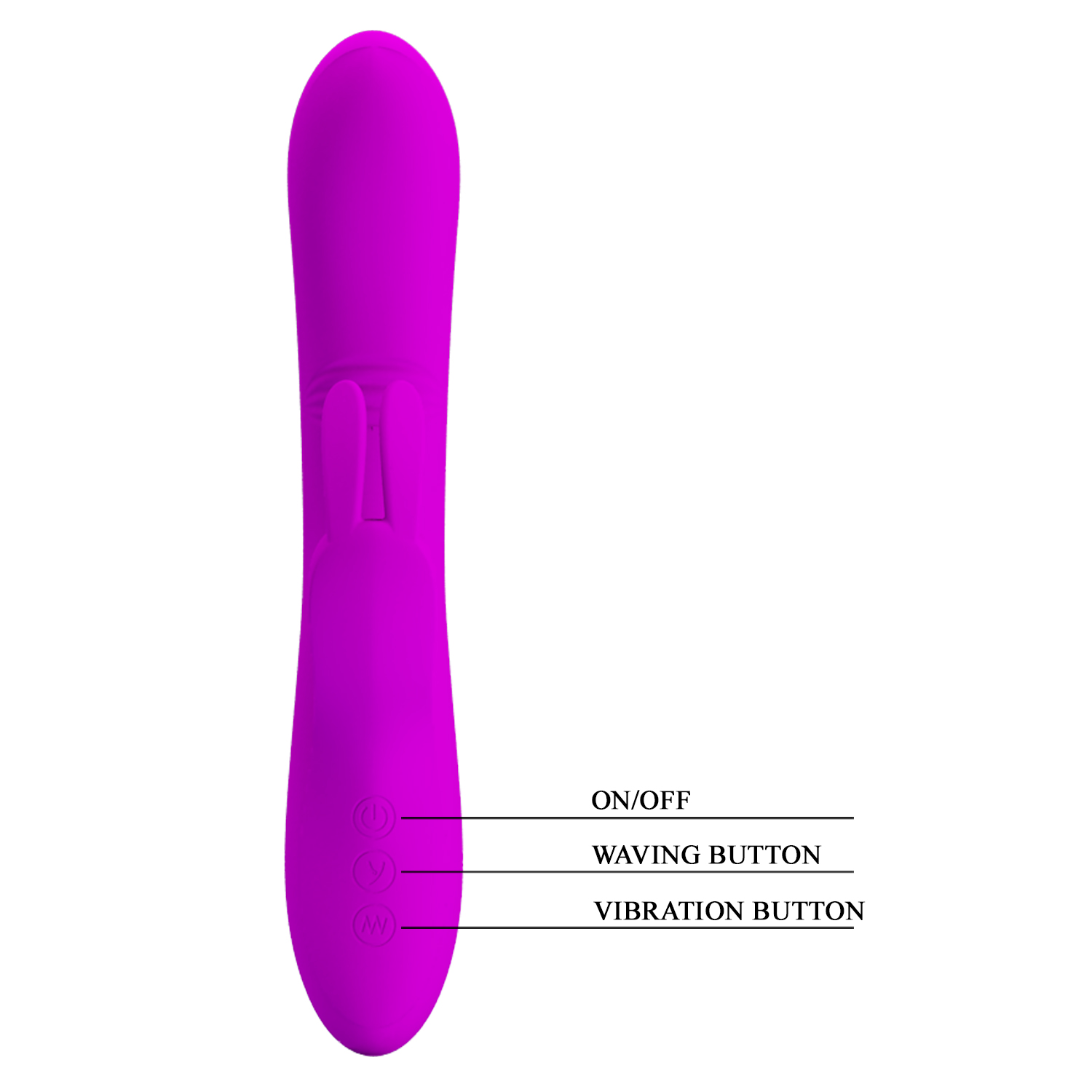 Vibrator Pretty Love Dylan, 7+4 Moduri Stimulatoare, Silicon, USB, Mov, 21 cm, Nr. 4, Erotic24.ro