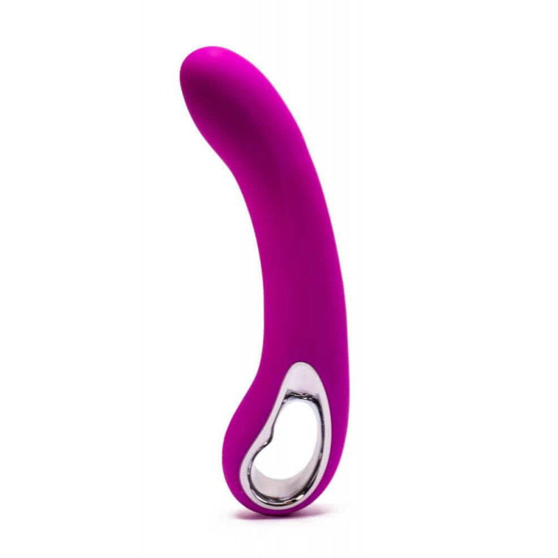 Vibrator Alston 12 Moduri Vibratii, Silicon, USB, Mov, 20 cm, #3, Erotic24.ro
