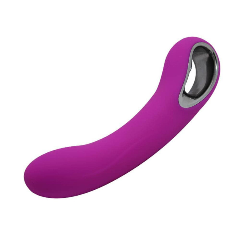 Vibrator Alston 12 Moduri Vibratii, Silicon, USB, Mov, 20 cm, #4, Erotic24.ro