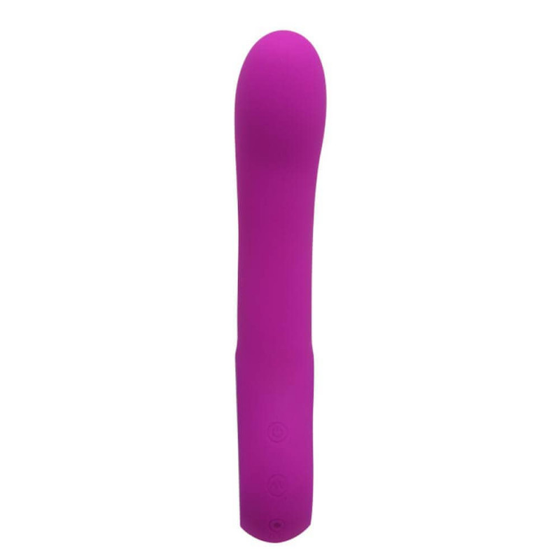 Vibrator Alston 12 Moduri Vibratii, Silicon, USB, Mov, 20 cm, #2, Erotic24.ro
