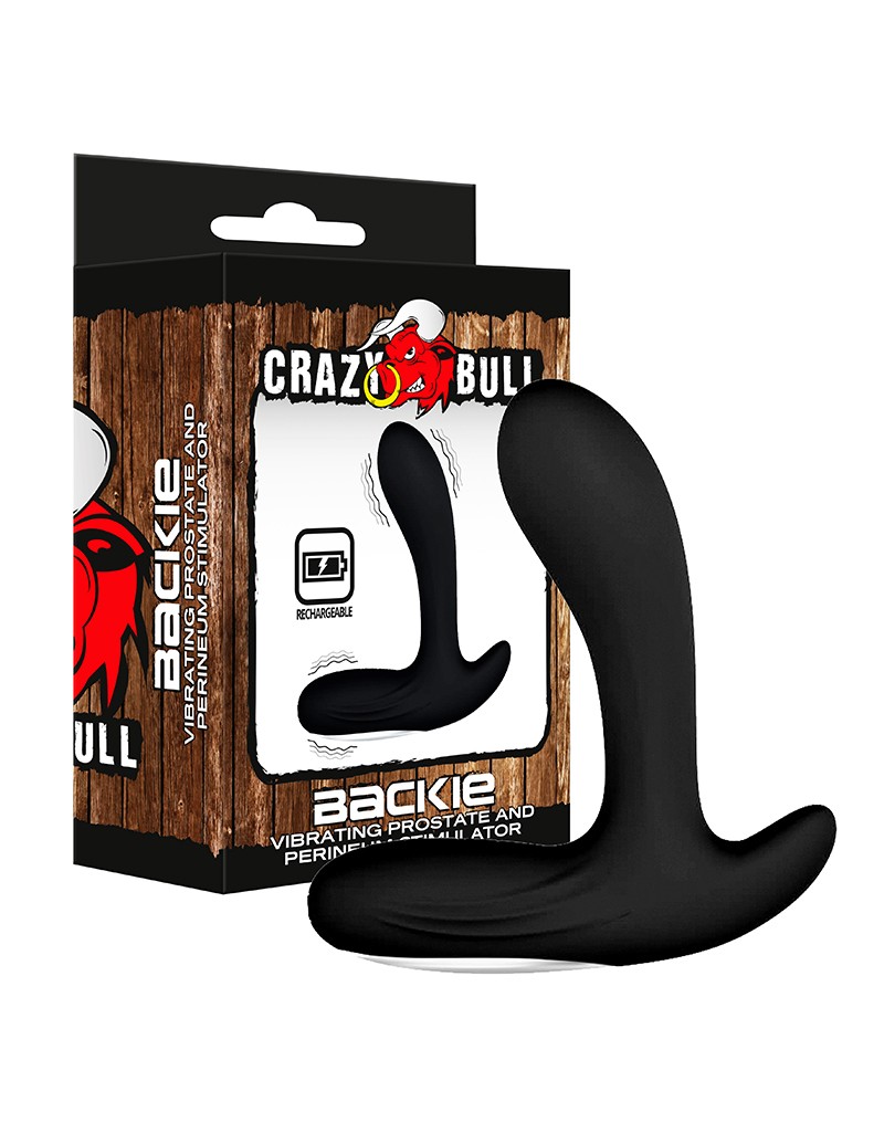 Stimulator Prostata Backie 30 Moduri Vibratii, Silicon, USB, Negru, 12.5 cm, #12, Erotic24.ro