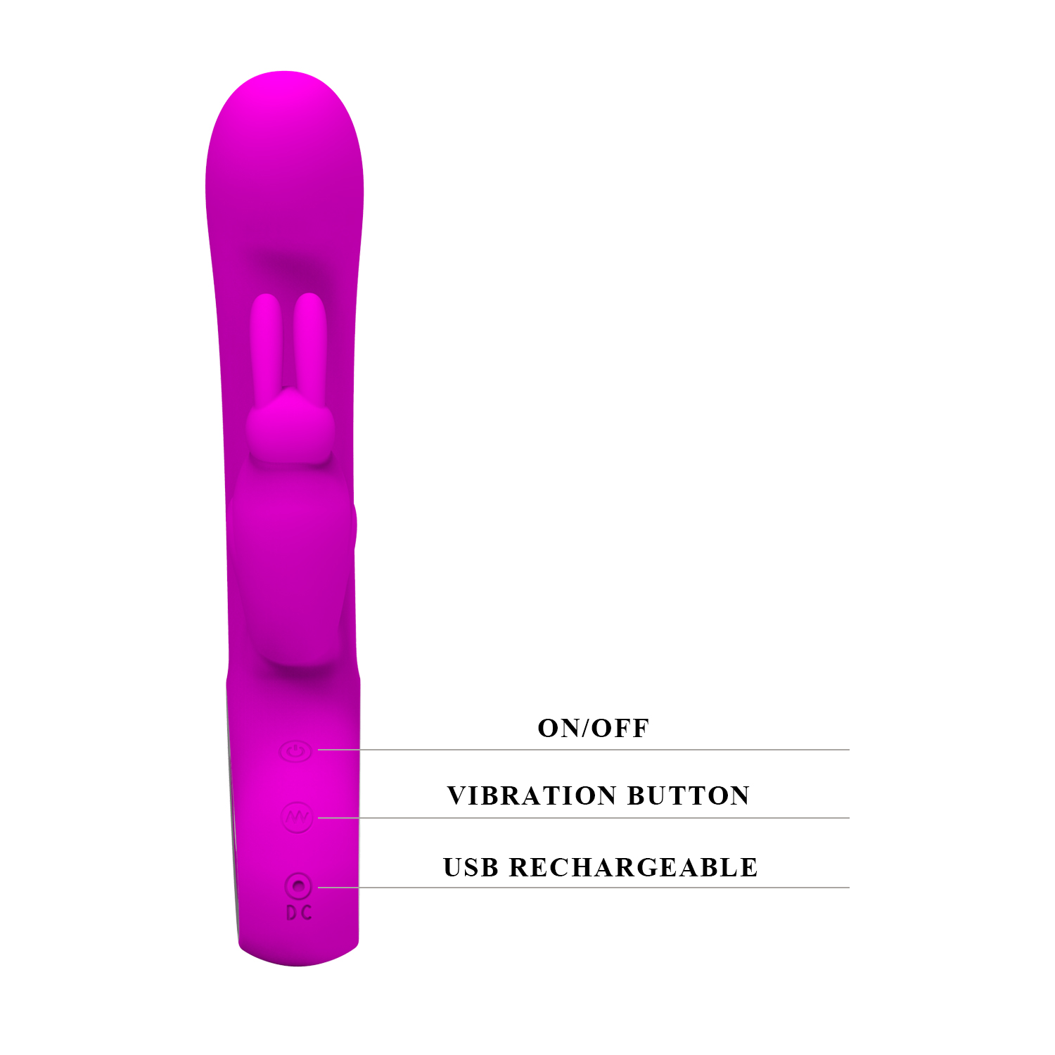 Vibrator Pretty Love Webb, 12 Moduri Vibratii, Silicon, USB, Mov, 21 cm, #6, Erotic24.ro