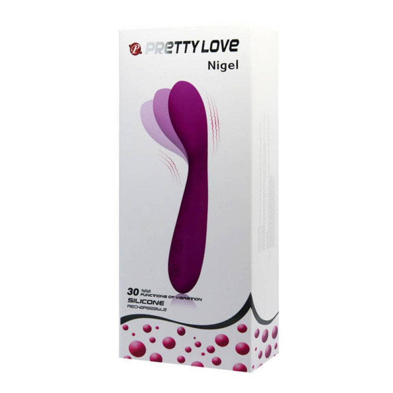 Vibrator Nigel 30 Moduri Vibratii Silicon USB Mov 17.3 cm, #4, Erotic24.ro