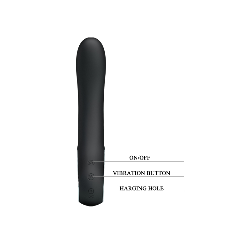 Vibrator Alston, 12 Moduri Vibratii, Silicon, USB, Negru, 19.7 cm, Nr. 6, Erotic24.ro