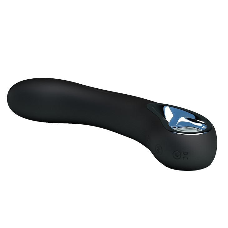 Vibrator Alston, 12 Moduri Vibratii, Silicon, USB, Negru, 19.7 cm, Nr. 4, Erotic24.ro