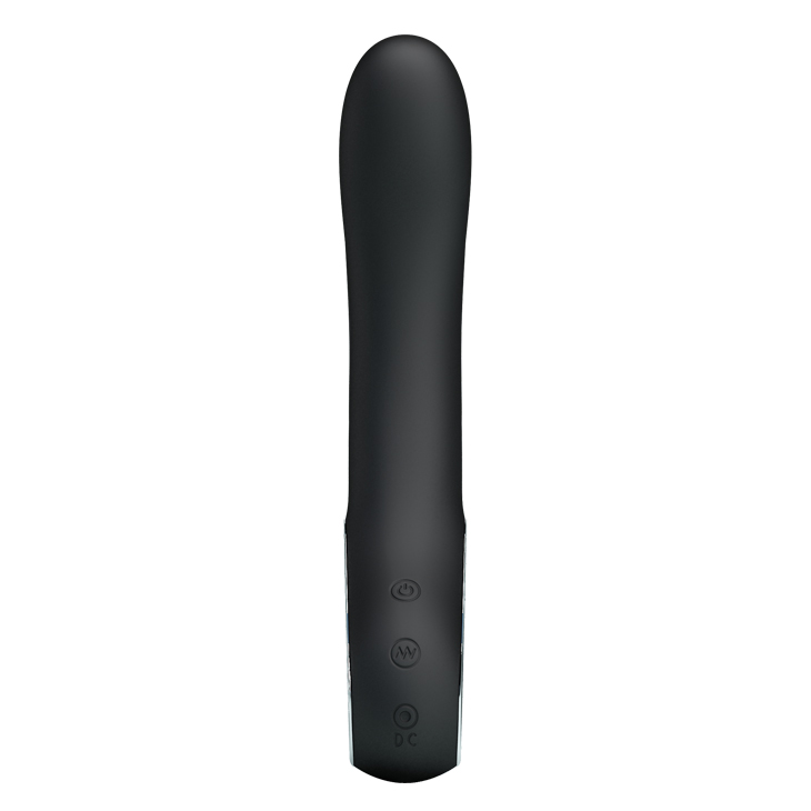 Vibrator Alston, 12 Moduri Vibratii, Silicon, USB, Negru, 19.7 cm, Nr. 3, Erotic24.ro