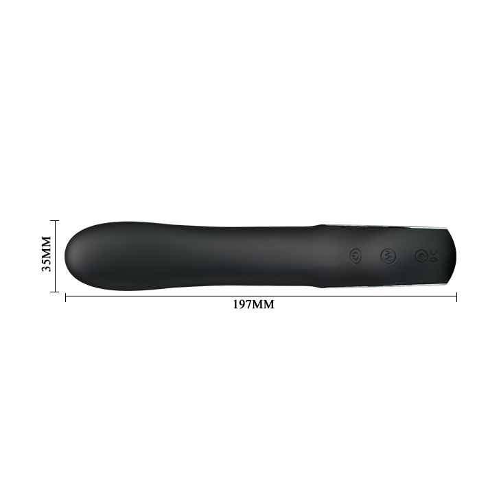 Vibrator Alston, 12 Moduri Vibratii, Silicon, USB, Negru, 19.7 cm, Nr. 8, Erotic24.ro