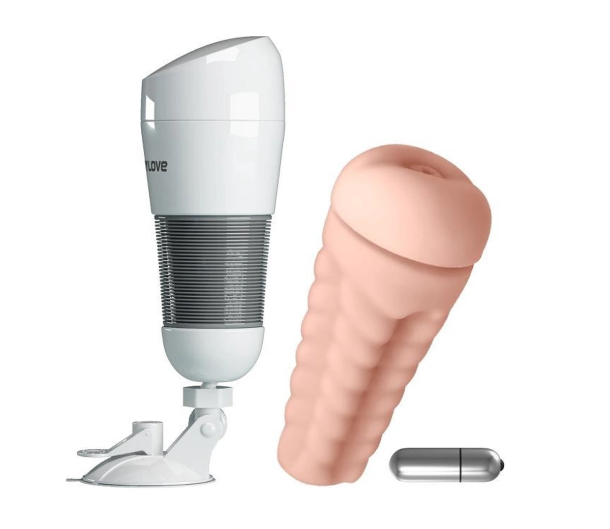 Masturbator Pretty Love Hedy Anus cu Vibratii, Ventuza Detasabila, Natural, #4, Erotic24.ro