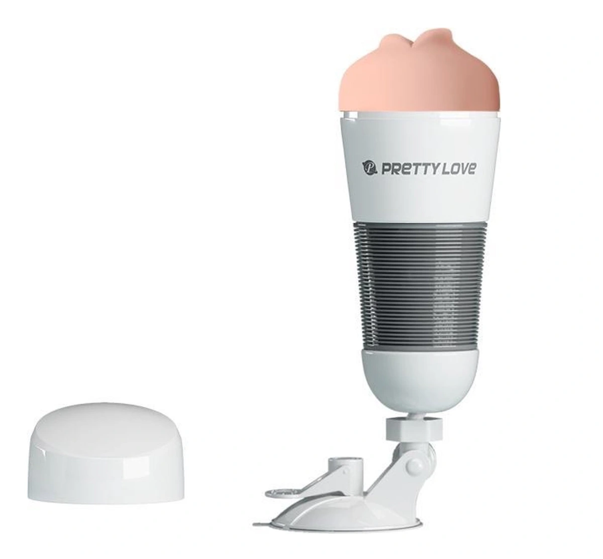 Masturbator Pretty Love Hedy Mouth cu Vibratii, Ventuza Detasabila, Natural, Nr. 2, Erotic24.ro