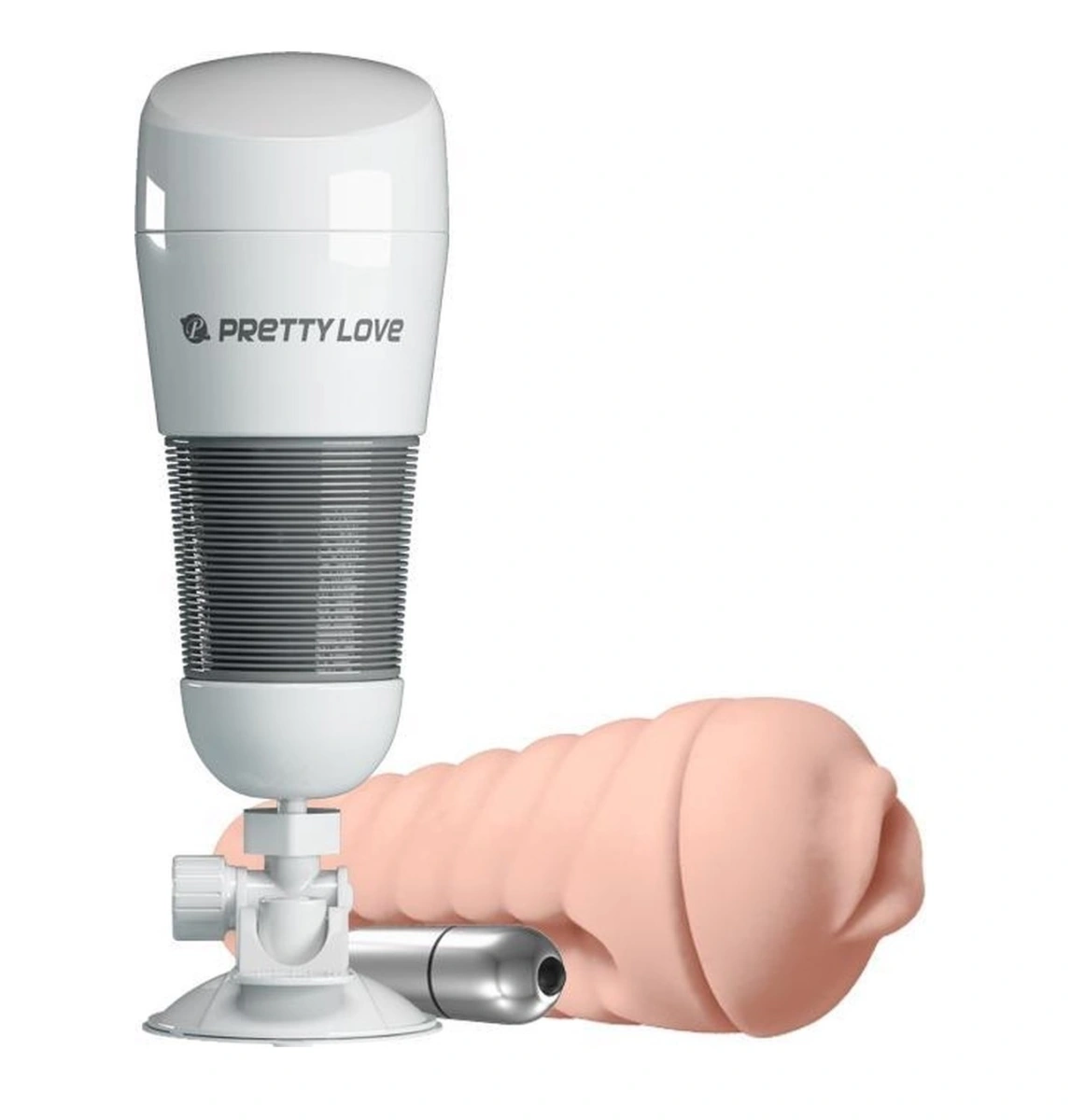 Masturbator Pretty Love Hedy Mouth cu Vibratii, Ventuza Detasabila, Natural, Nr. 3, Erotic24.ro