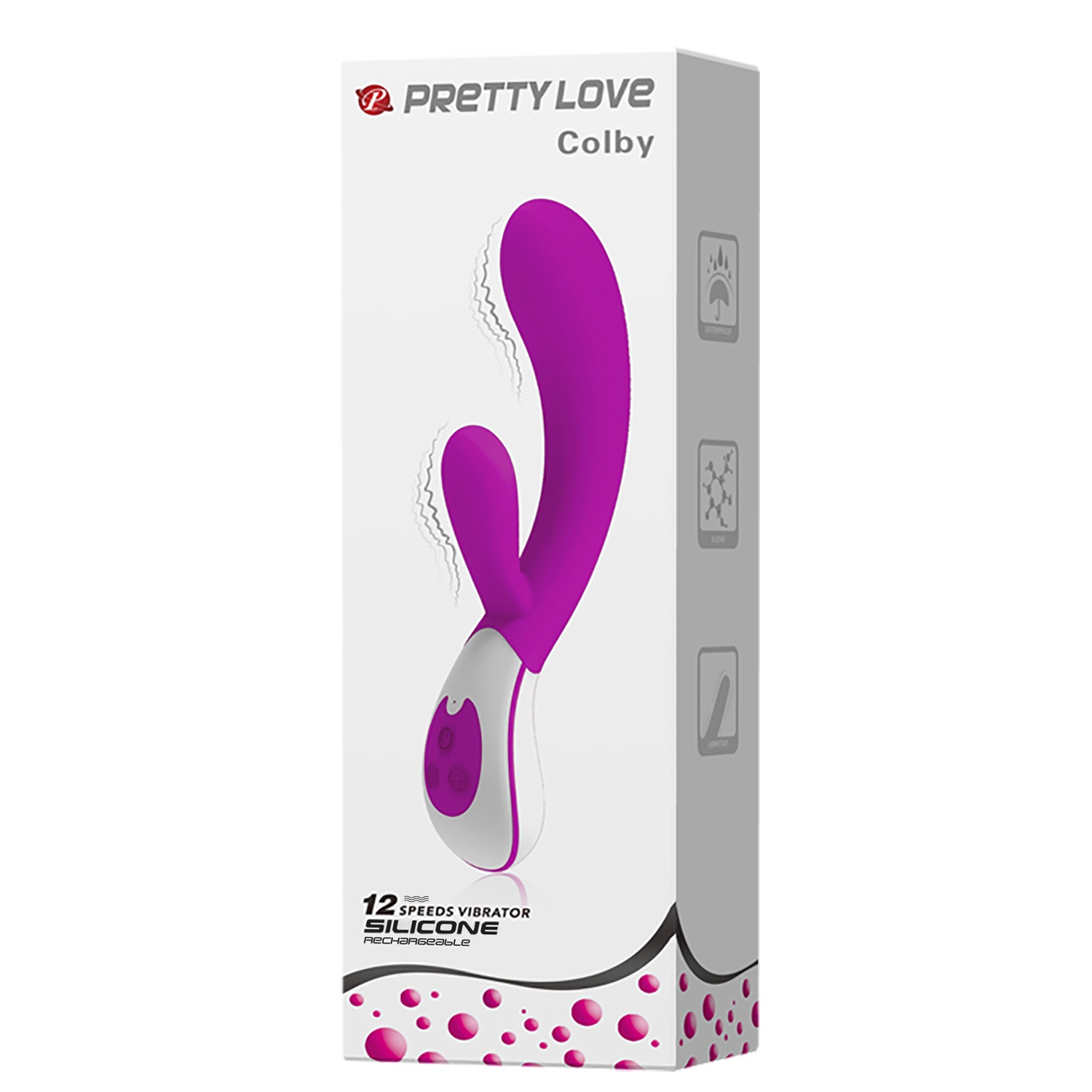 Vibrator Rabbit Colby, 12 Moduri Vibratii, Silicon, USB, Mov, 21.5 cm, Nr. 2, Erotic24.ro