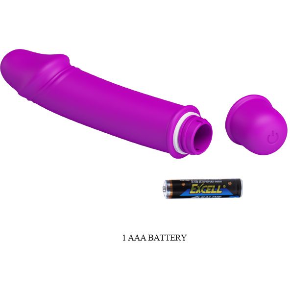 Vibrator Pretty Love Emily, 10 Moduri Vibratii, Silicon, Mov, 13 cm, Nr. 6, Erotic24.ro