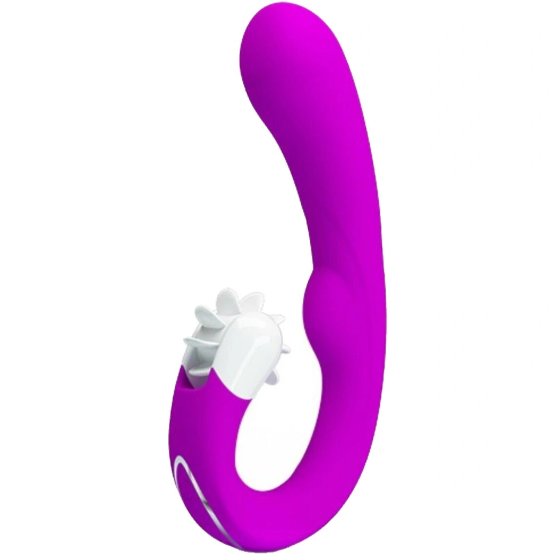 Vibrator Magic Tongue 7 Moduri Vibratii, 4 Moduri Rotatii, Silicon, USB, Mov, 19.5 cm