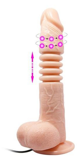 Vibrator Realist Thunder Up 22cm Natural, #2, Erotic24.ro