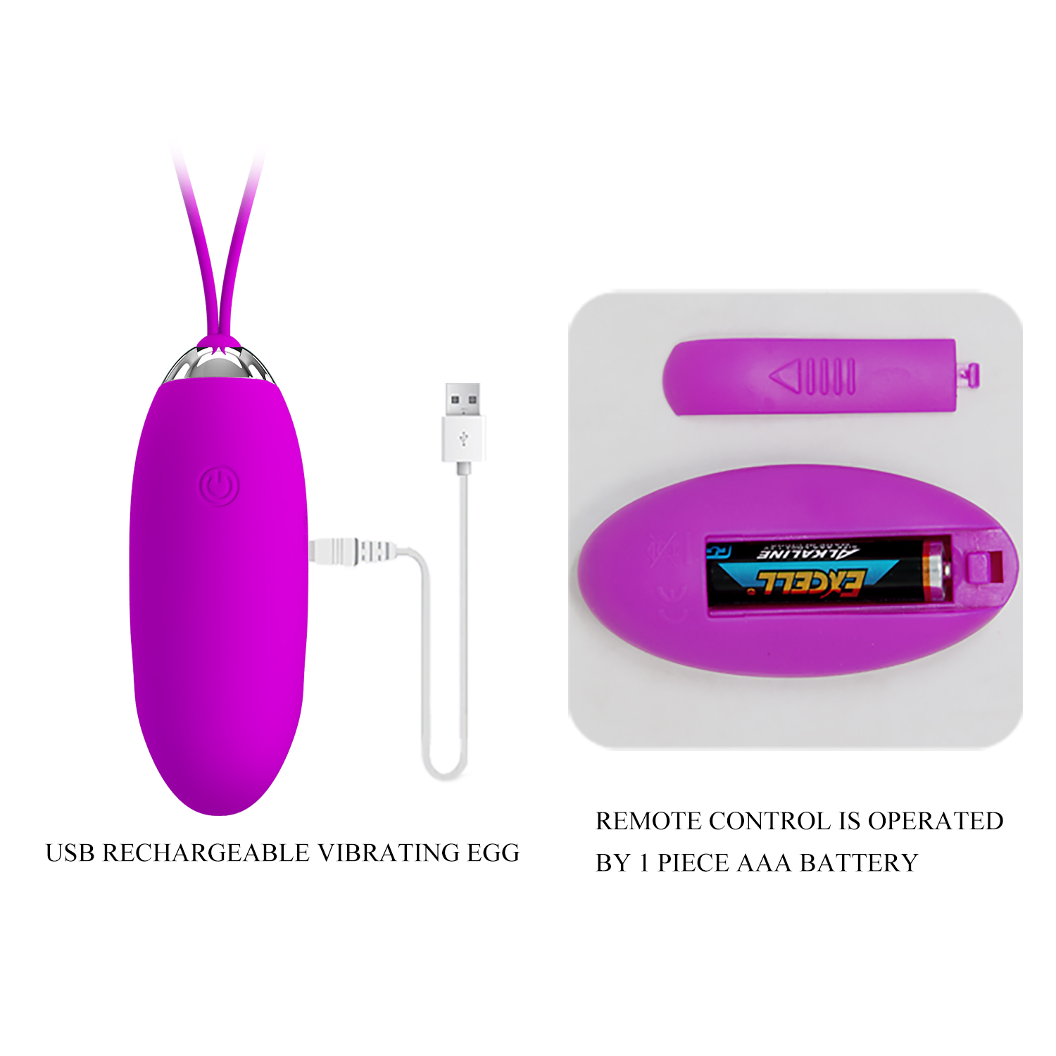 Ou Vibrator Pretty Love Julia Remote Control, 12 Moduri Vibratii, Silicon, USB, Mov, #8, Erotic24.ro