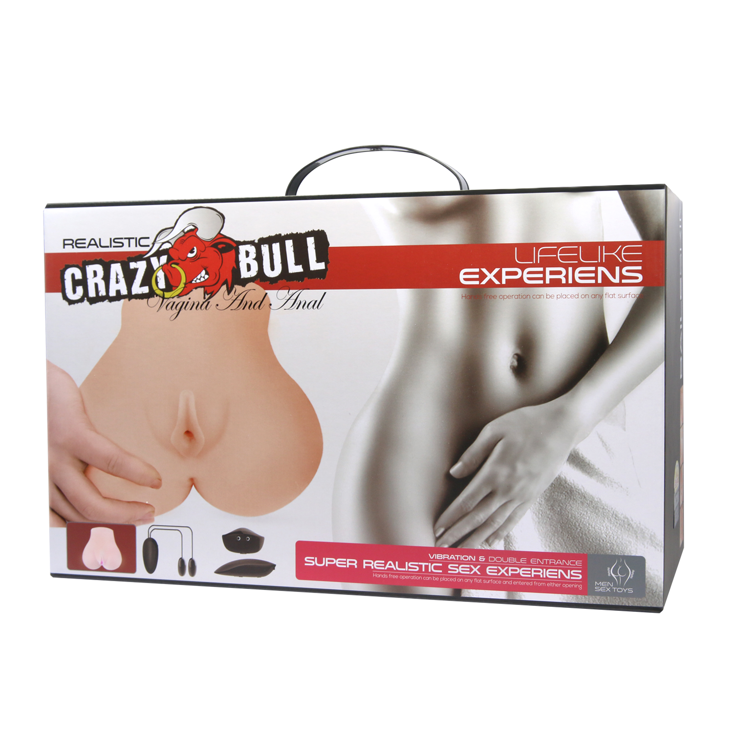 Masturbator Realist Crazy Bull, Multispeed, TPR, Natural, 1 kg, #9, Erotic24.ro