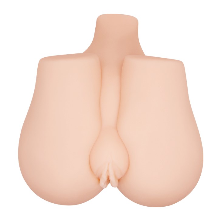 Masturbator Realist Dublu Vagin&Anus cu Vibratii Multispeed Crazy Bull, Natural, #6, Erotic24.ro