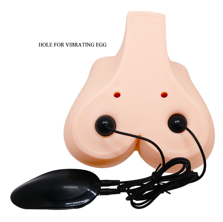 Masturbator Realist Dublu Vagin&Anus cu Vibratii Multispeed Crazy Bull, Natural, #9, Erotic24.ro