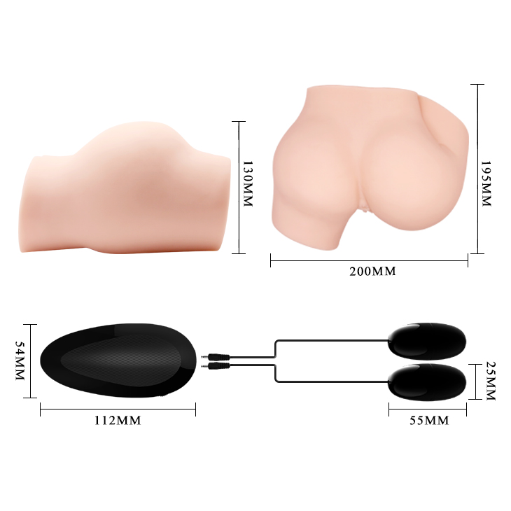 Masturbator Crazy Bull Double Pleasure Pussy&Ass, Multispeed, TPR, Natural, 2.2 kg, #6, Erotic24.ro