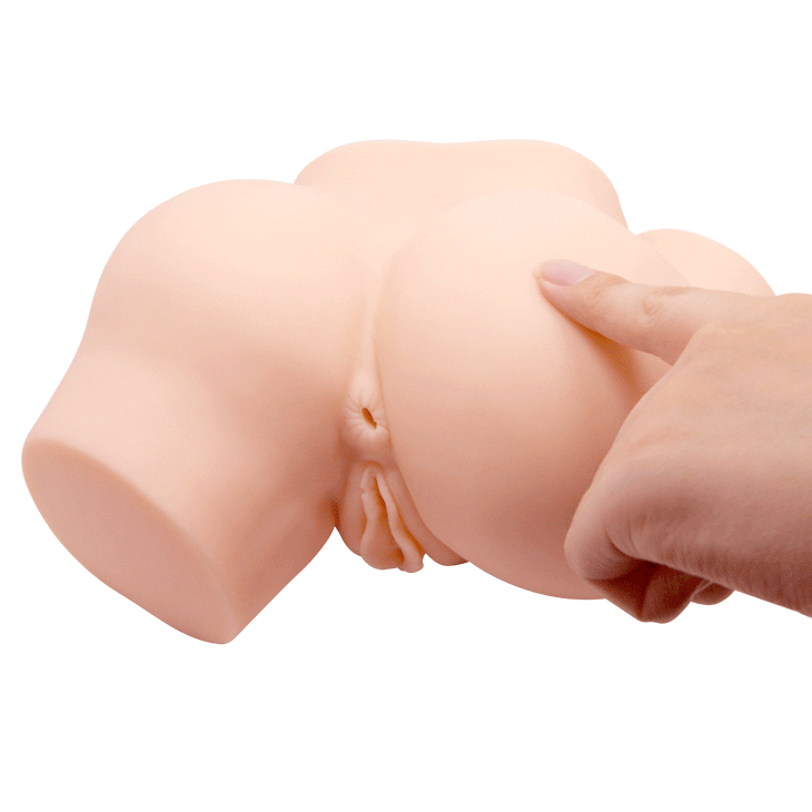 Masturbator Crazy Bull Double Pleasure Pussy&Ass, Multispeed, TPR, Natural, 2.2 kg, #9, Erotic24.ro