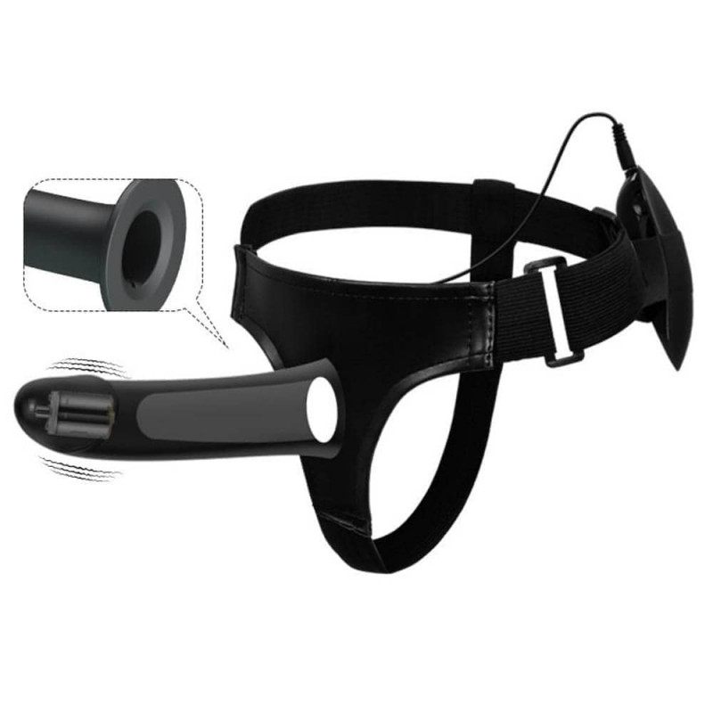 Strap On Vito Multispeed, Silicon, Negru, 17.3 cm, Nr. 4, Erotic24.ro