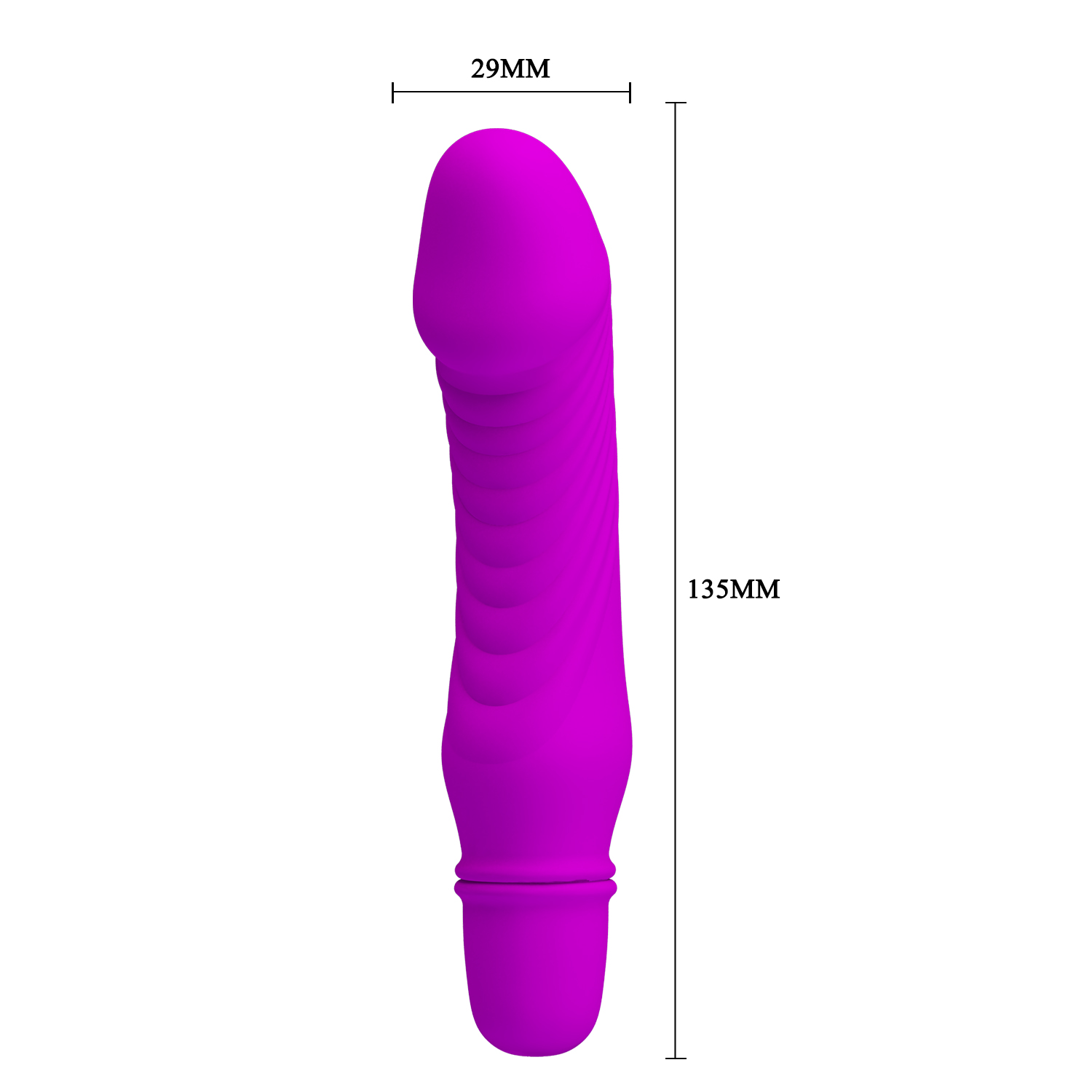 Vibrator Pretty Love Stev, 10 Moduri Vibratii, Silicon, Mov, 13.5 cm, #10, Erotic24.ro
