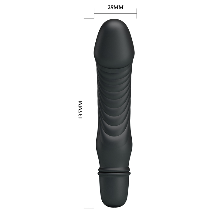 Vibrator Pretty Love Stev, 10 Moduri Vibratii, Silicon, Negru, 13.5 cm, #6, Erotic24.ro