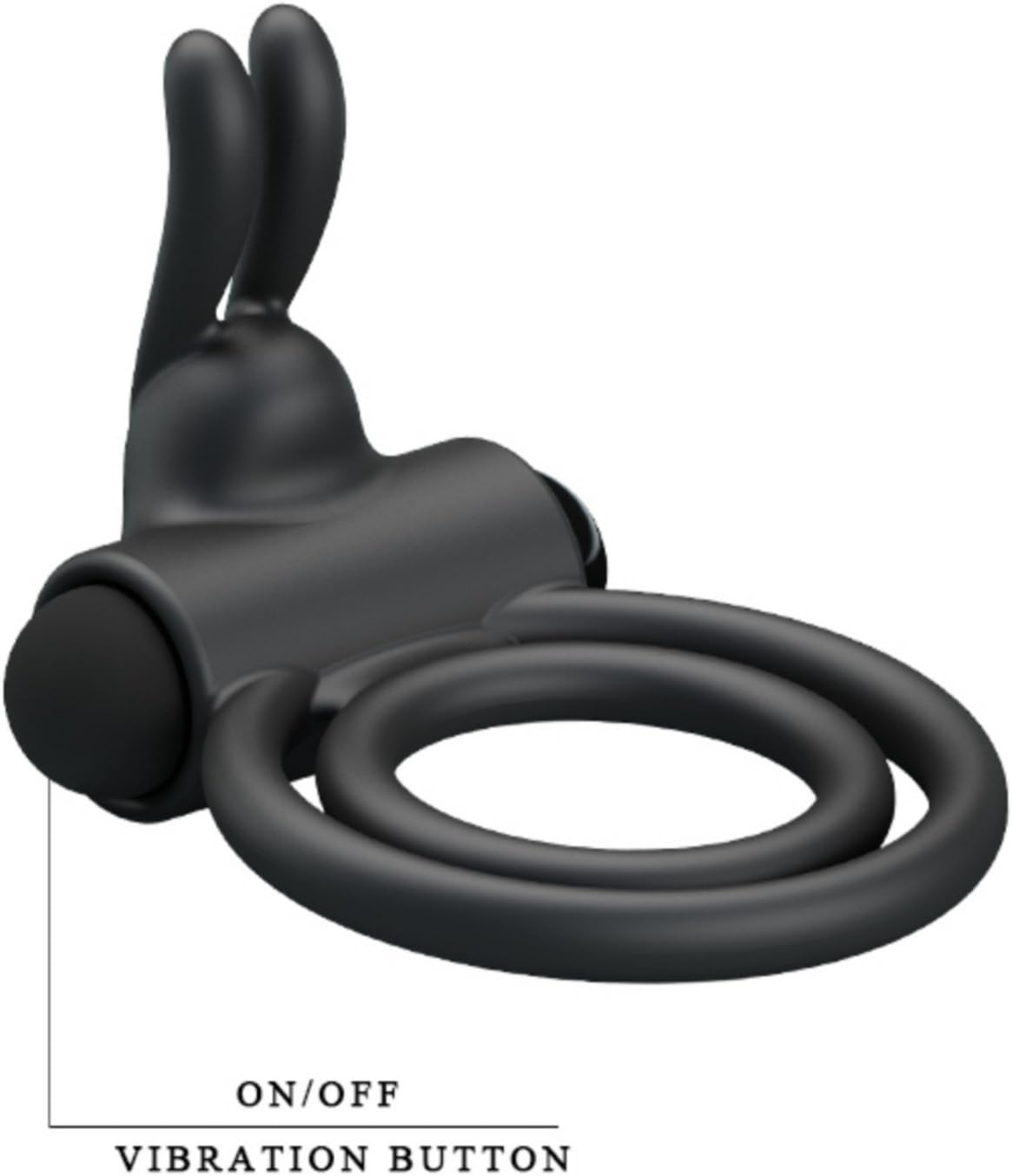 Inel Vibrator de Penis Pretty Love Osmond, Silicon, Negru, Nr. 6, Erotic24.ro