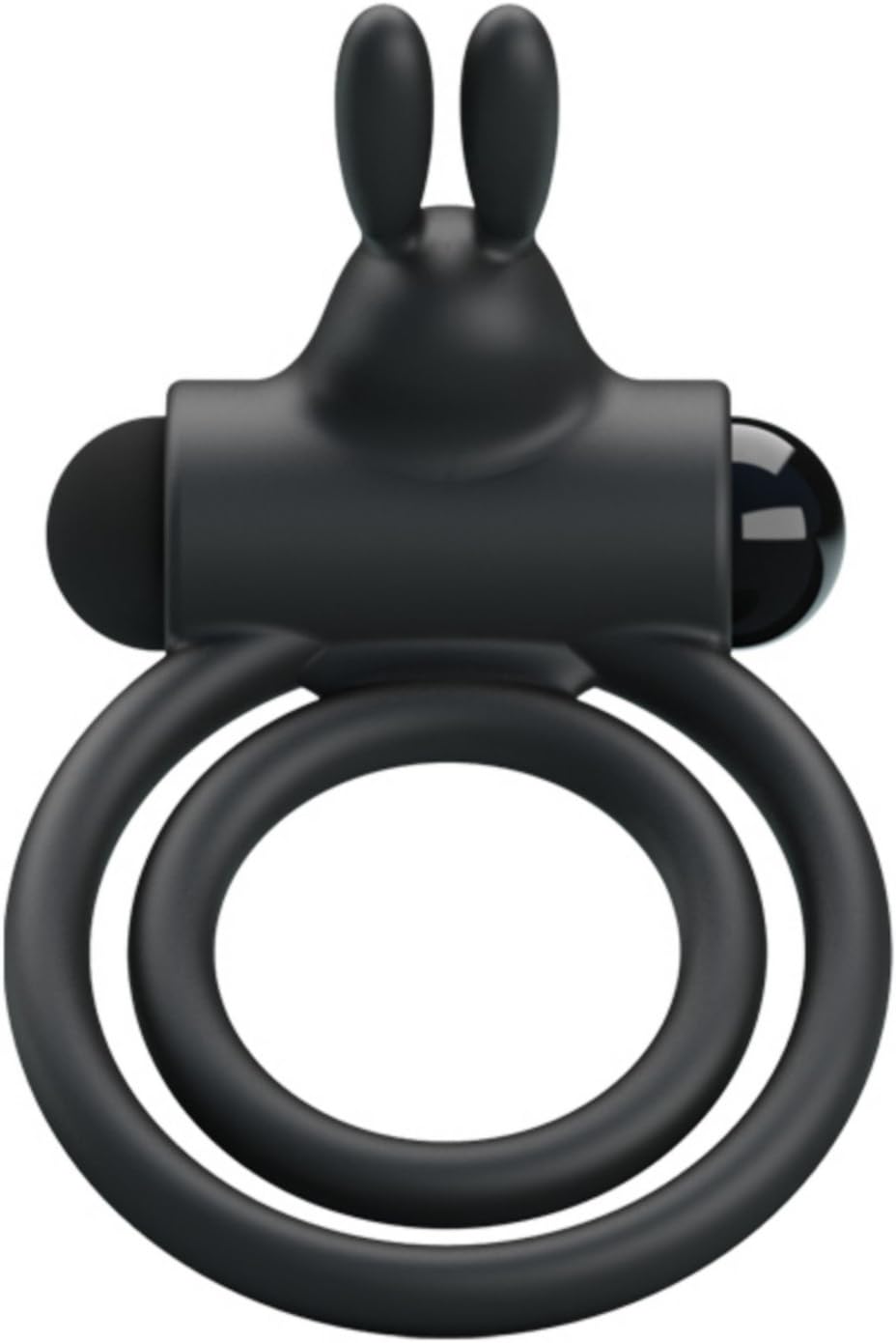 Inel Vibrator de Penis Pretty Love Osmond, Silicon, Negru, Nr. 7, Erotic24.ro