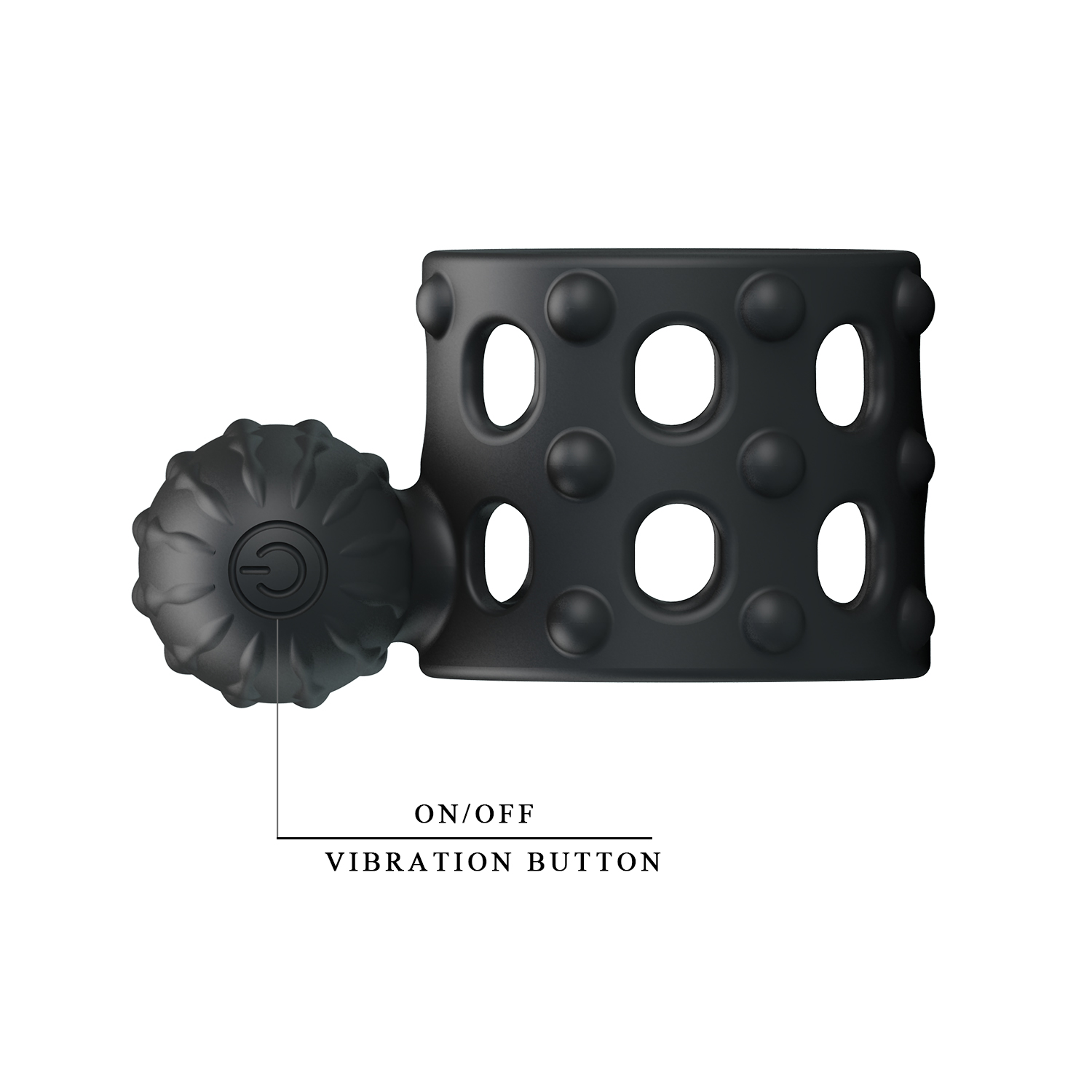 Inel Vibrator de Penis Pretty Love Osborn, Silicon, Negru, #4, Erotic24.ro