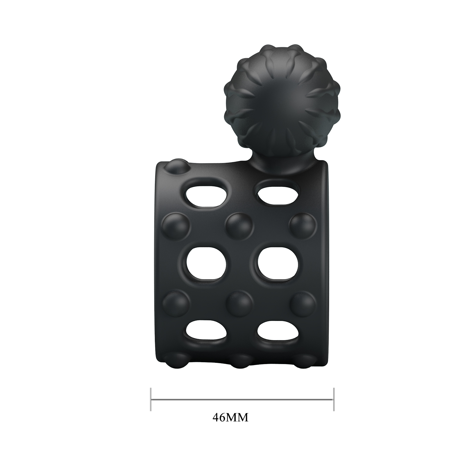 Inel Vibrator de Penis Pretty Love Osborn, Silicon, Negru, #3, Erotic24.ro