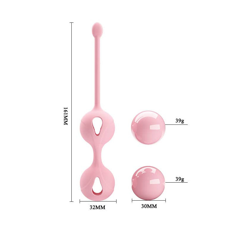 Bile Vaginale Kegel Tighten Up Balls Silicon Roz Pretty Love, Nr. 4, Erotic24.ro