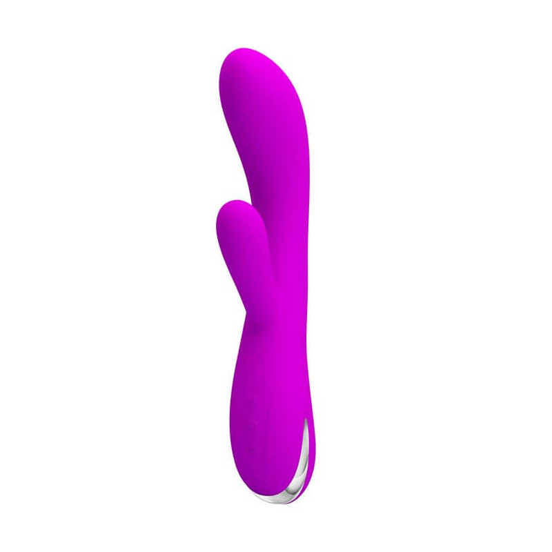 Vibrator Rabbit Wilbur 12 Moduri Vibratii, Functie Incalzire, Silicon, USB, Mov, 20.5 cm, #2, Erotic24.ro