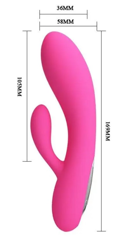 Vibrator Iepuras Ives, 30 Moduri Vibratii, Silicon, USB, Roz, 16.9 cm, Nr. 4, Erotic24.ro